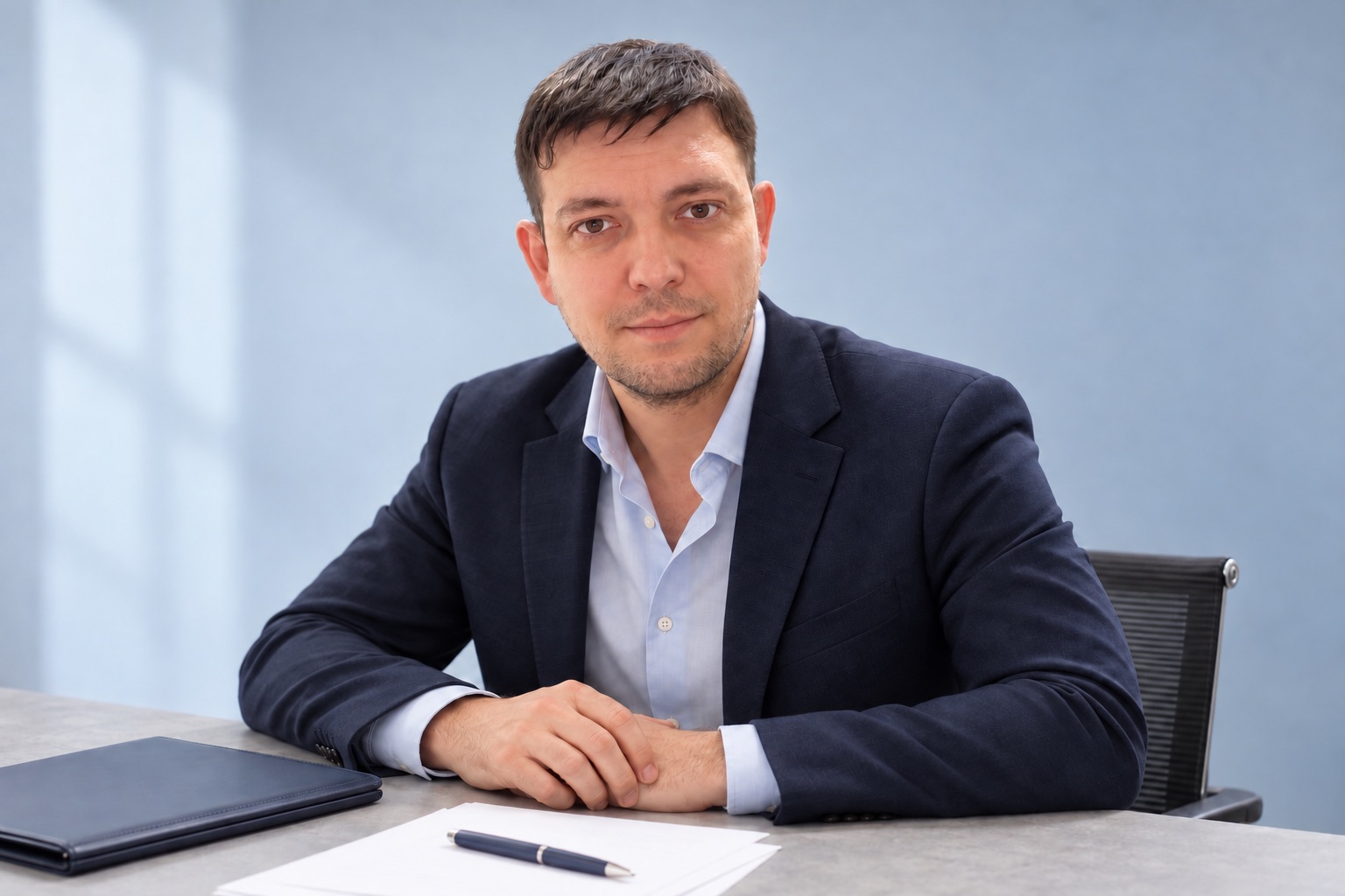 Александр Маврин за рабочим столом